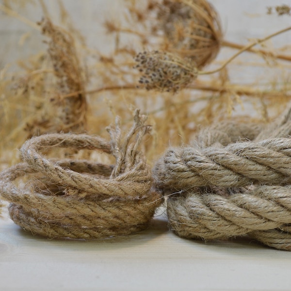 6 mm & 16 mm twisted jute rope - 10 meter and 5 meter bundles - macrame, weaving, craft, design rope