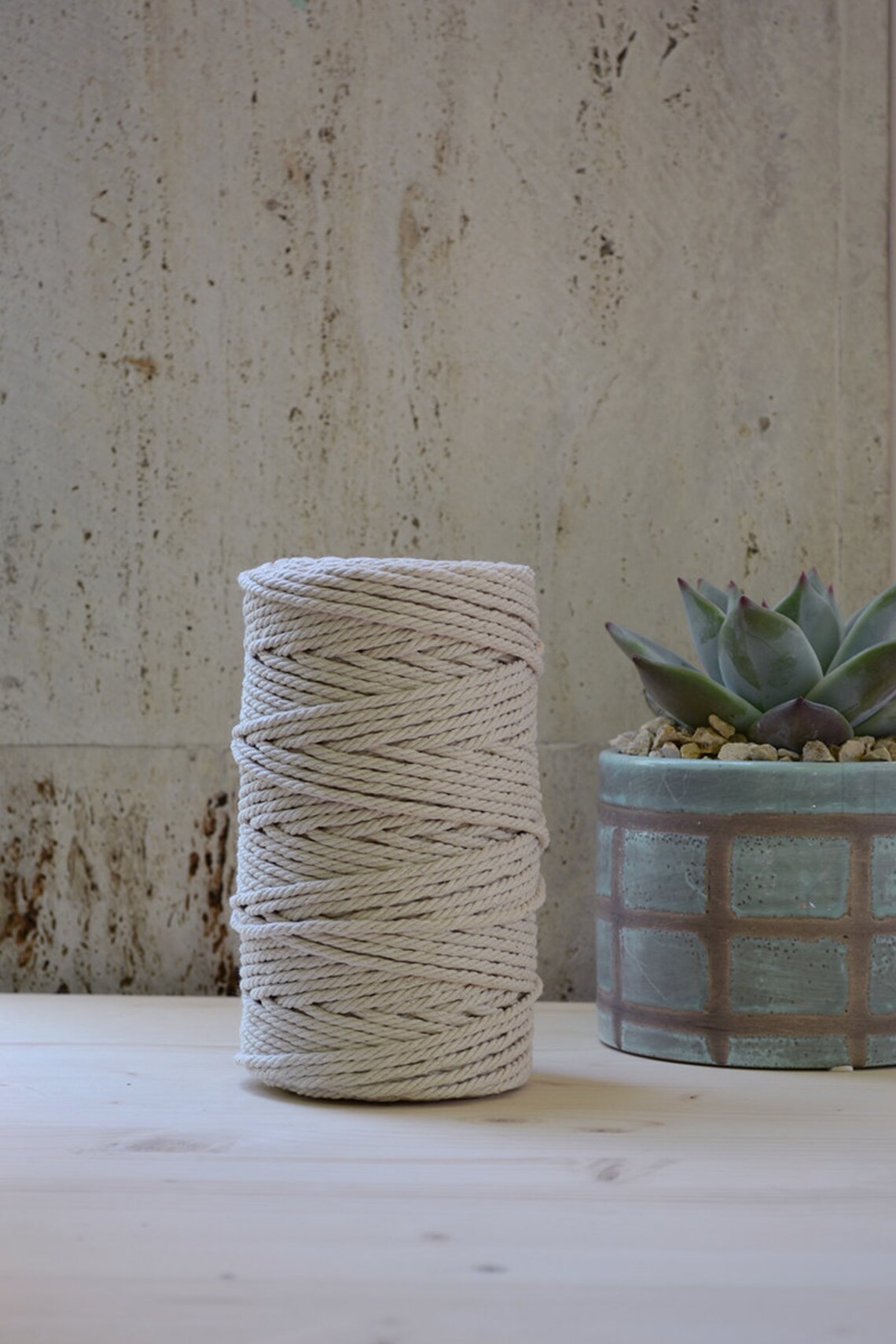 Cotton Rope 4 Mm 4 Strand ply Twisted 100% Natural. - Etsy