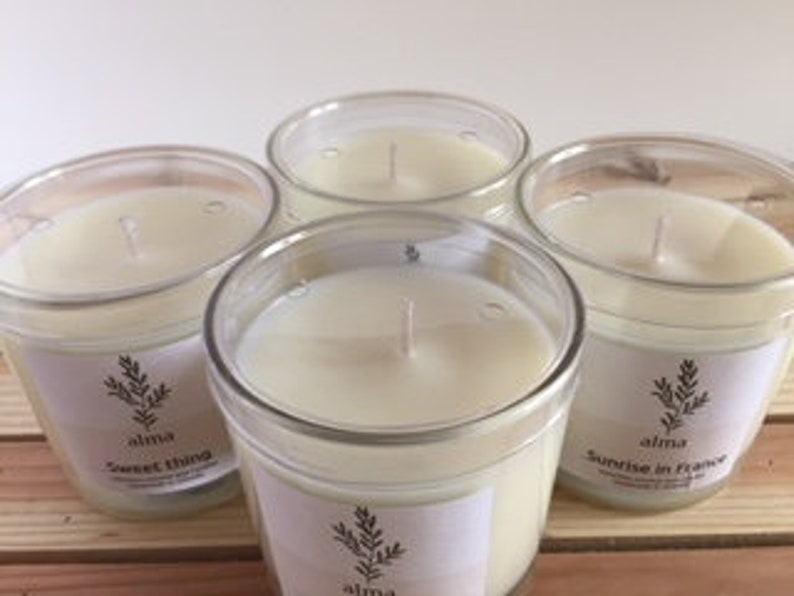 SUNRISE IN FRANCE ; lavender ; hand-poured luxury coconut wax candle container candle,all natural candle.