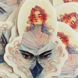 Original Aquarell Vinyl MATTE Aufkleber "The Sapphire"