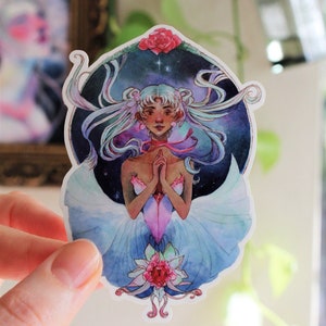 Sticker meisje in de sterren
