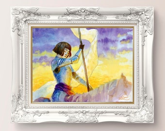 Joan of Arc 9x12" Cotton Archival Print /Signed limited Print