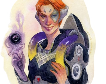 Moira Overwatch fanart vinyl diecut sticker