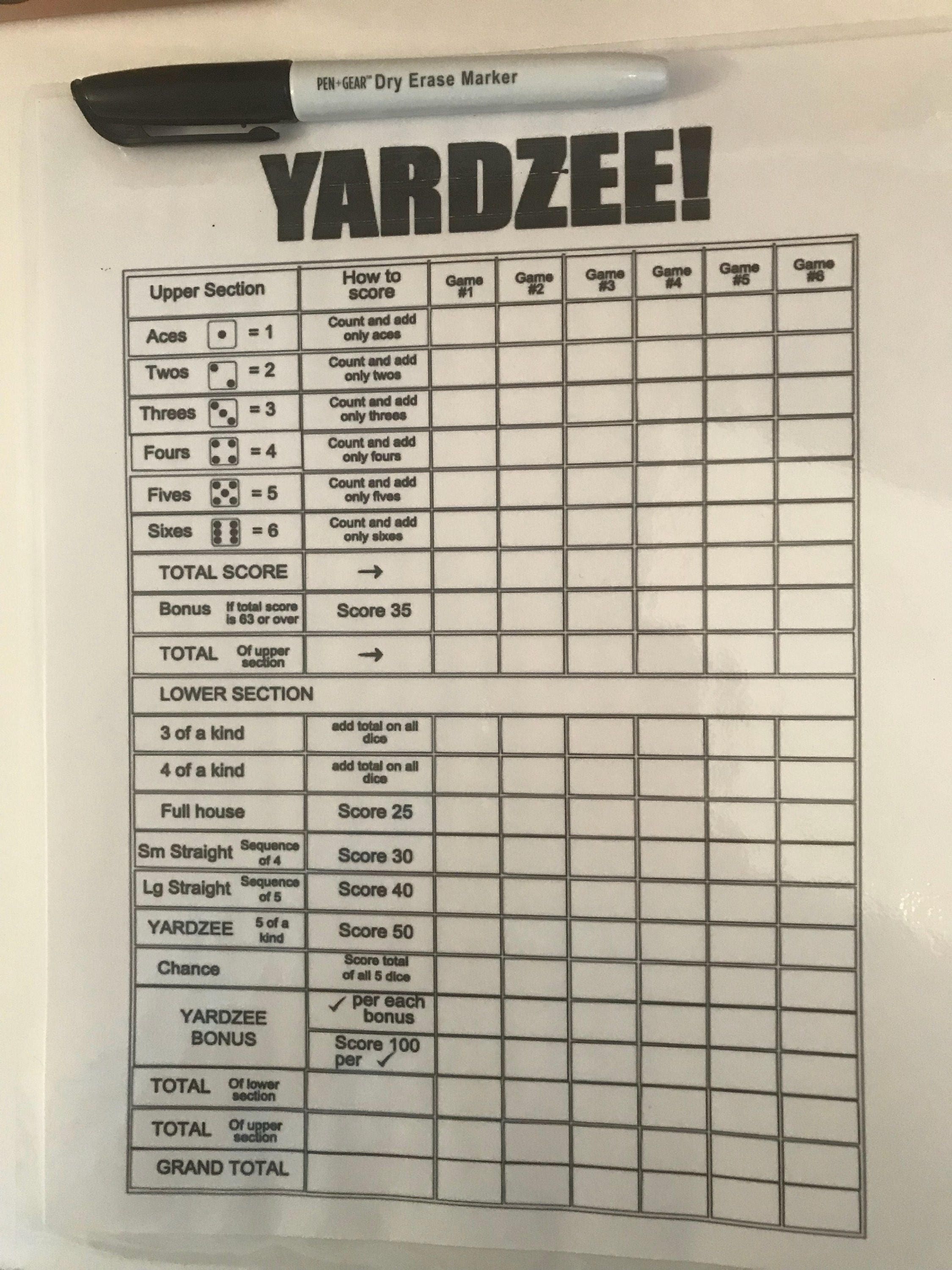 Yard Yahtzee Yardzee Yard Dice Lawn Yahtzee Yardzee Game Etsy