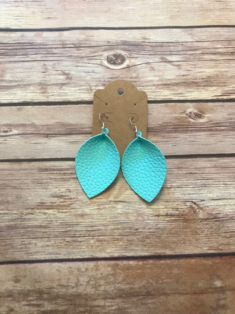 Pinched Leather Earrings Faux Leather Earrings Leather Etsy