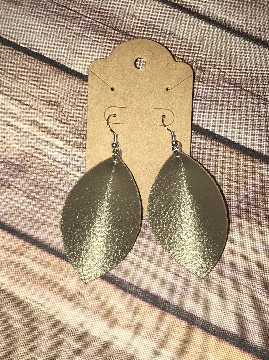 Faux Leather Teardrop Dangle Earrings For Women - Lightweight, Hypoallergenic, No Gemstone (Silver Plated Hook)