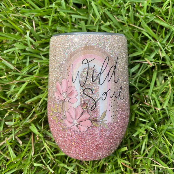 Rose Gold Wine Tumbler Etsy