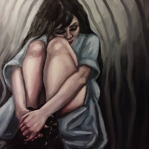 Original Oil Painting, Figurative Oil Painting, Women Figure Painting, Contemporary Painting
