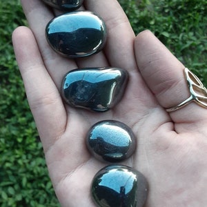 Hematite Tumbled Stone, Hematite Stone, Tumbled Stone