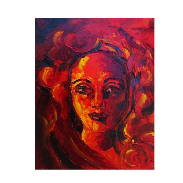 Tableau peinture rouge