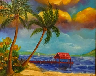 Tropical painting table