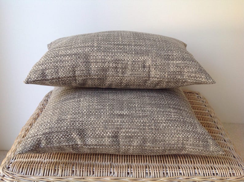 Rattan Look Pillows Outdoor Cushions Brown Pillow Image 0