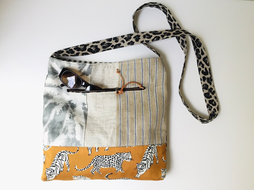 Slouchy Hobo Bag Crossbody Fabric Bag Hippie Style Boho Etsy