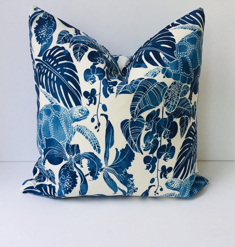 Tommy Bahama Outdoor Cushions Blue Tropical Home Decor Etsy