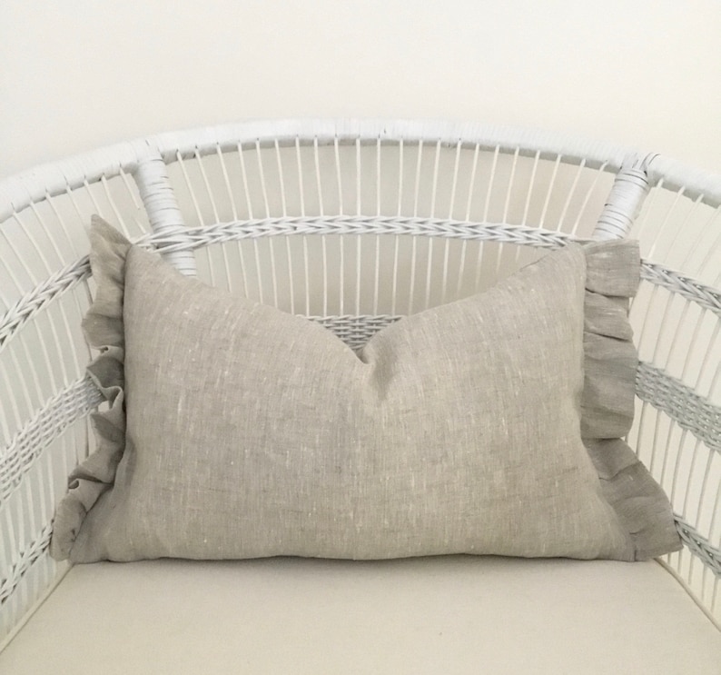 Rustic oatmeal linen cushion covers farmhouse french country Etsy