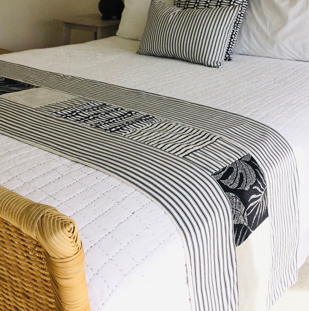 Bed Scarf King Size Bed Runner Queen Boho Coastal Style Etsy