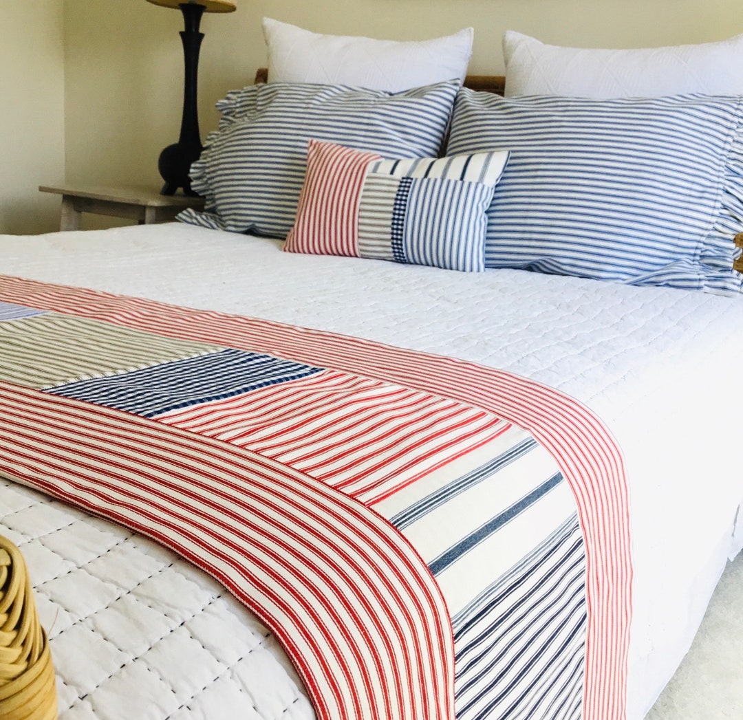 Bed Scarf King Size Bed Runner Queen Boho Coastal Style Etsy