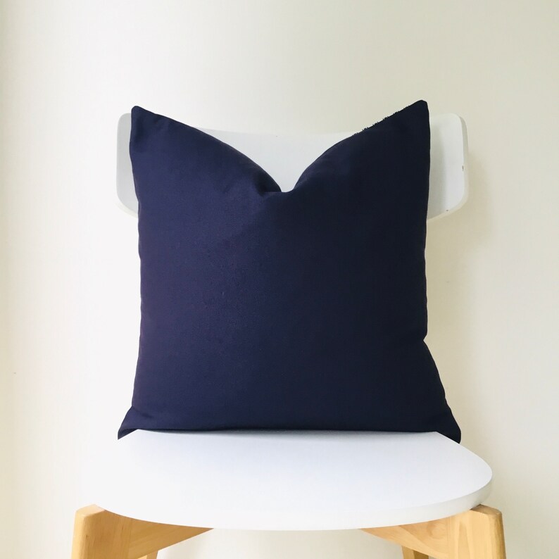 Hampton Pillow Covers, Navy Cushion Covers, Country Style Decor, Made