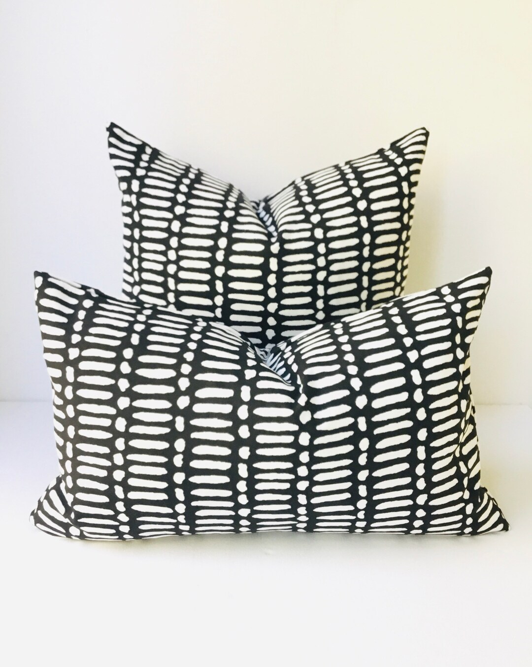 Outdoor Pillows Black and White Geometric Fabric Cushions Etsy Australia
