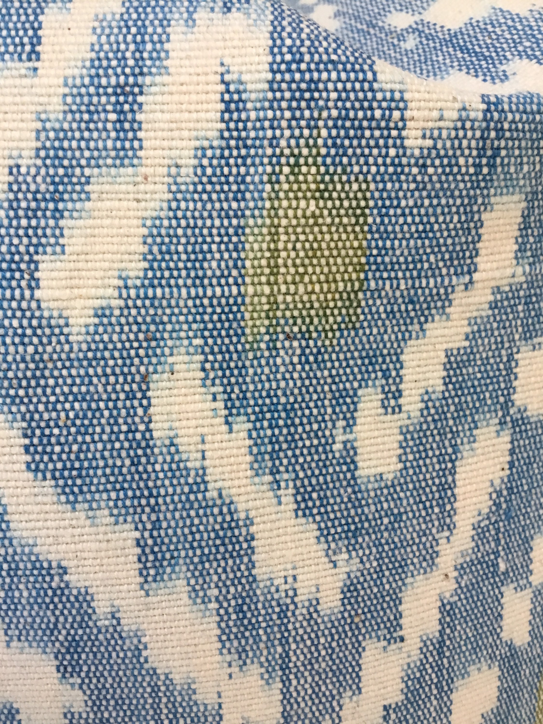 Woven Ikat Blue and Green Cushion Covers Coastal Pillows Etsy