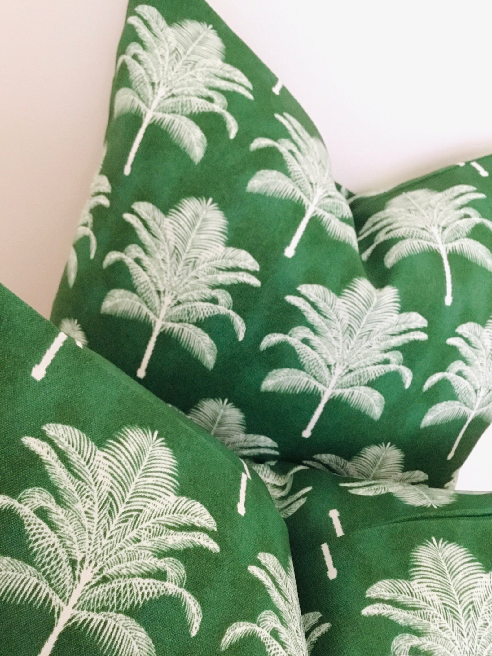 Outdoor cushions in coastal style Tommy Bahama fabric palm Etsy