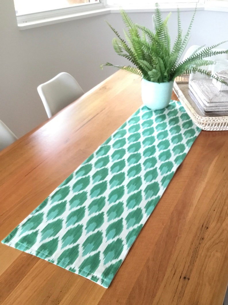 Table Runner Ikat Woven Table Linen Beach House Coastal Home Etsy