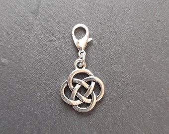 Celtic Knot Pet Collar Clip-on Charm Cat Dog Accessories Silver Plated