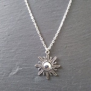 Disney's Tangled Rapunzel Inspired Flower Sun Necklace Child's Adults Length Chain Disney Princess Pendant Mini Me Jewelry