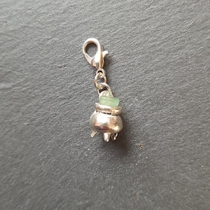Crystal Cauldron Clip On Charm Gemstone Choose Your Stone Healing Crystals Quartz