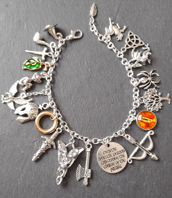  Harry Potter Silver Plated Charm Bracelet with 2 x