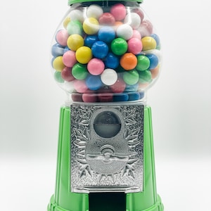 Vintage-Style Kelly Green Gumball or Candy Machine - Retro Decor, Fun Gift Idea, & Party Favor Dispenser
