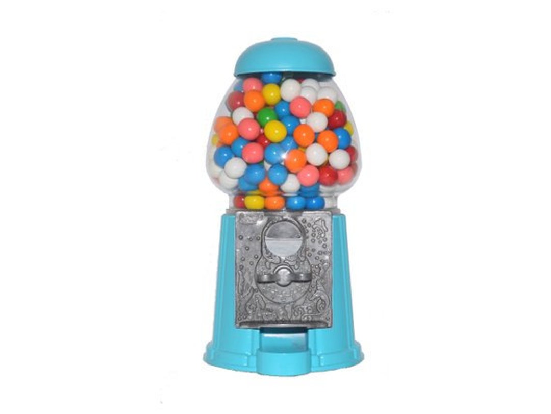 Máquina de chicles clásica/dispensador de dulces, 15 pulgadas con soporte -  verde azulado