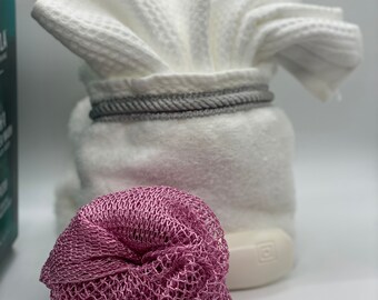 AFRICAN NET SPONGE |- African Exfoliating Net, African Sponge, African Net, African Scrub,  African Net Cloth, Sapo, Black owned ,Exfoliator
