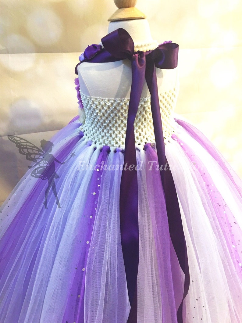 Purple flower girl tutu dress,flower tutu dress,lavender tutu dress,ivory tutu dress,ombr\u00e9 flower dress,flower girl tutu dress,plum tutu