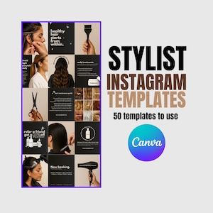 Hair Stylist Instagram Templates, Hair Stylist Templates, Hairstylist Social Media, Hair Stylist Branding, Hairstylist Social Media, Hair Ig
