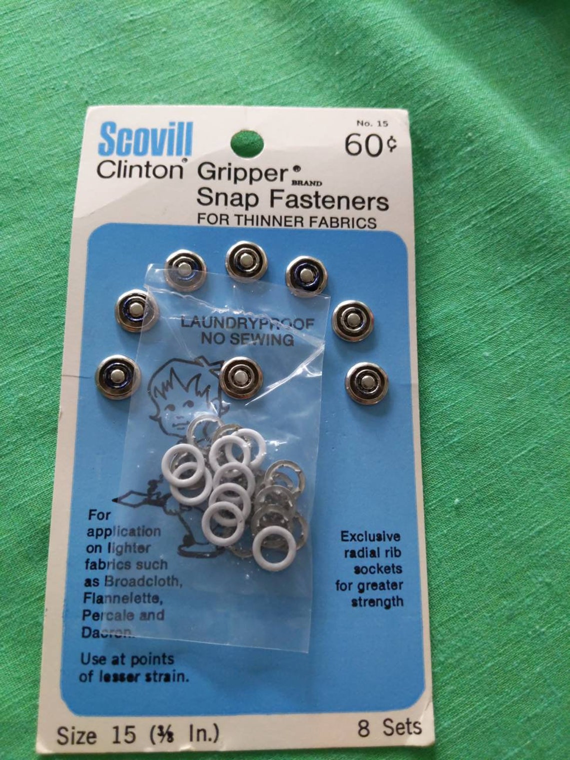 Vintage Scoville Clinton Gripper Snap Fasteners For Thinner Etsy