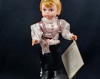 Ice Skating Boy Madame Alexander #16370 from 1997 Winter Holiday - comes with box, tag MIRRORED DOLL stand by Klassy Collectibles INCLUDED