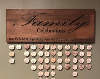 birthday calendar wall hanging