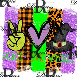 Peace love witches PNG digital download.