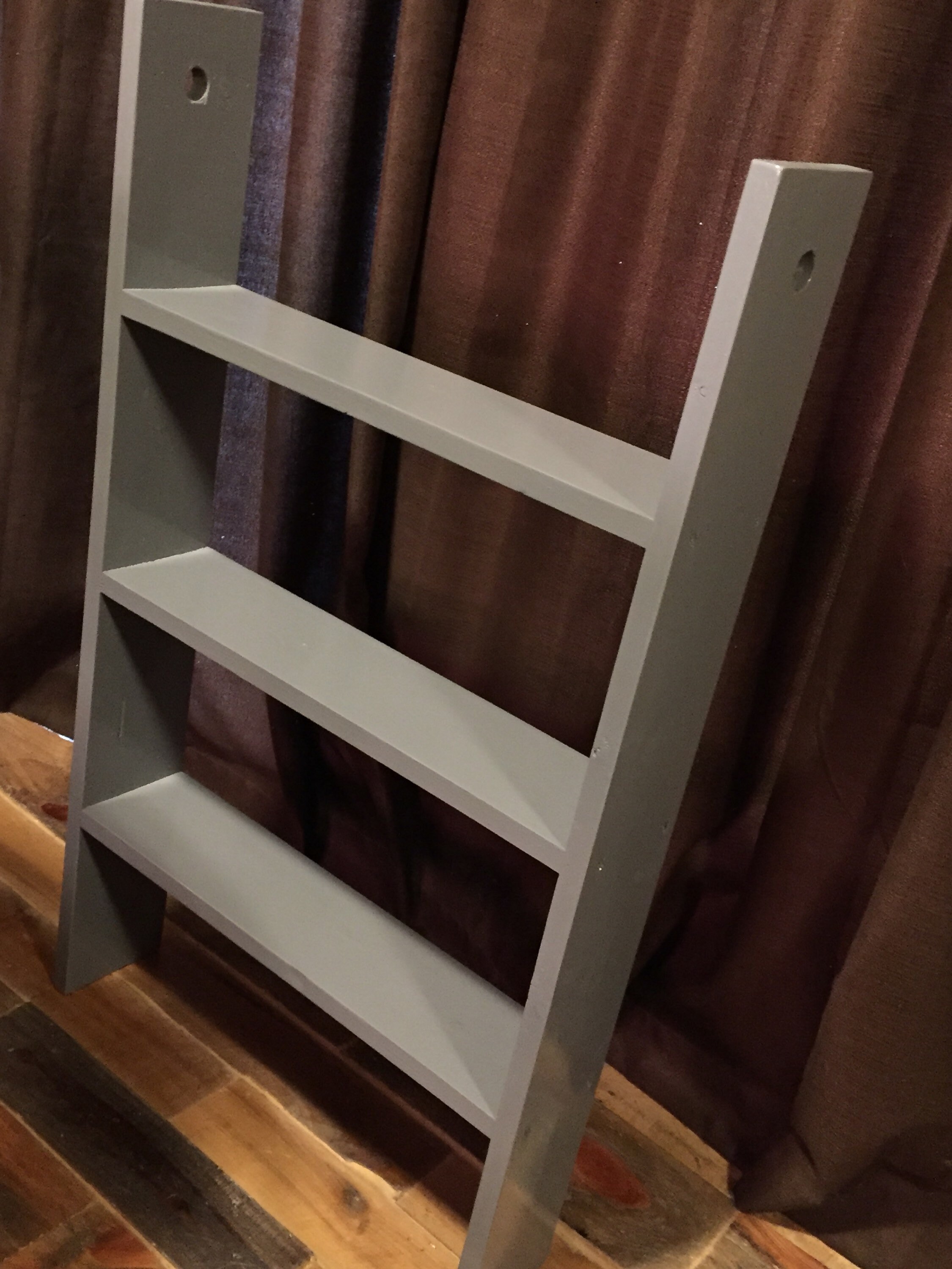 Ladder Rope Shelf Shelving Rope Ladder - Bathroom Shelf Ladder - Ladder Shelf - Rustic ...