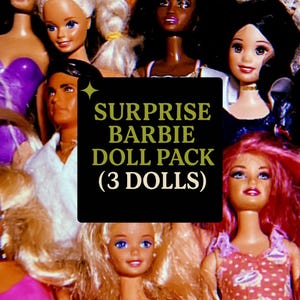 Surprise Mattel Barbie Doll Bundle: 3 Dolls
