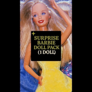 Paquete sorpresa de muñeca Barbie de Mattel: 1 muñeca completamente vestida con zapatos + cepillo Barbie de Mattel