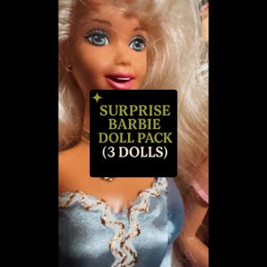 Zestaw lalek Barbie firmy Mattel Surprise: 3 lalki w pełni ubrane z butami i pędzlami firmy Mattel