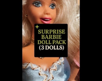 Surprise Mattel Barbie Doll Bundle: 3 Dolls Fully-Dressed w/ Shoes + Mattel Brushes