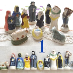 Miniatuur kerststal van porselein voor kerstdecoratie