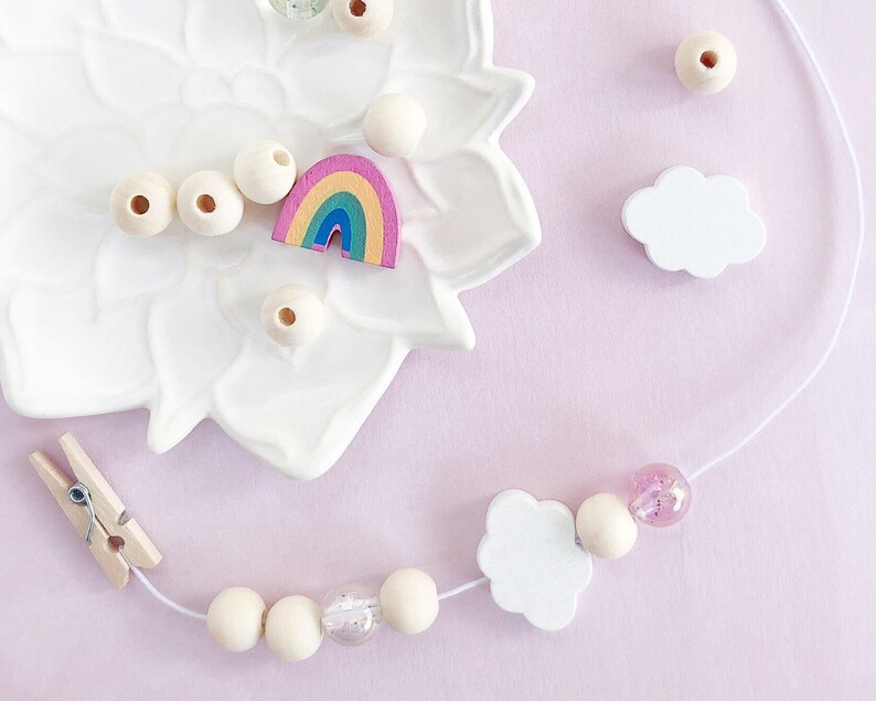 Kids Party Favor DIY Bracelet Kit Girls Birthday Rainbow Etsy