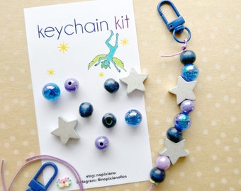 Cosmic party favor DIY keychain kit girls birthday cosmic birthday party unique cosmic gift cosmic loot bag outer space science