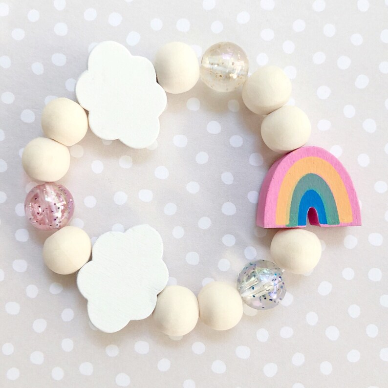 Kids Party Favor DIY Bracelet Kit Girls Birthday Rainbow Etsy
