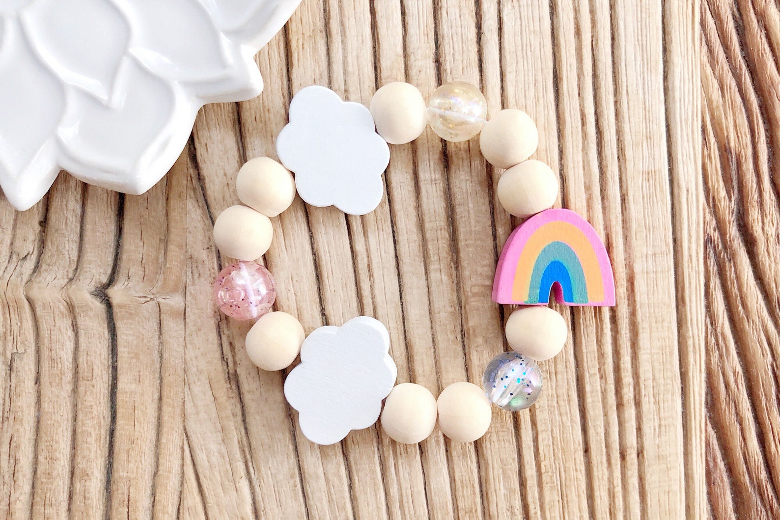 Kids party favor DIY bracelet kit girls birthday rainbow Etsy