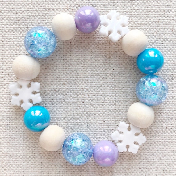 Snowflake Party Favors DIY Bracelets for Kids Girls Birthday Party